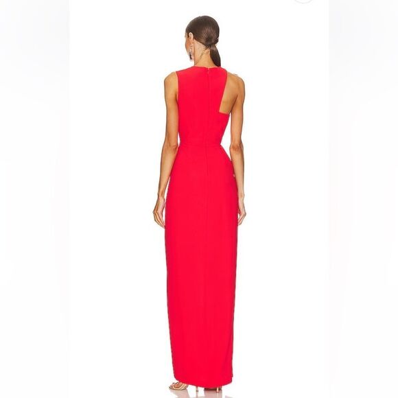 NEW Amanda Uprichard x Revolve Gilda Gown in Crimson Size XS - Picture 3 of 10
